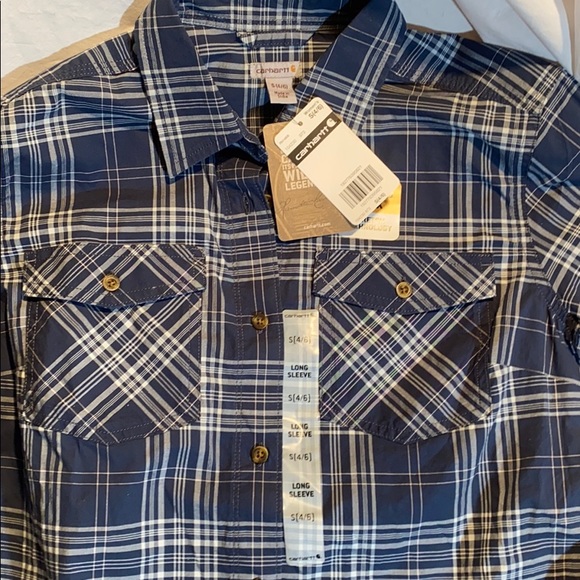NWT Carhartt Plaid Button Up Shirt S - Picture 2 of 8
